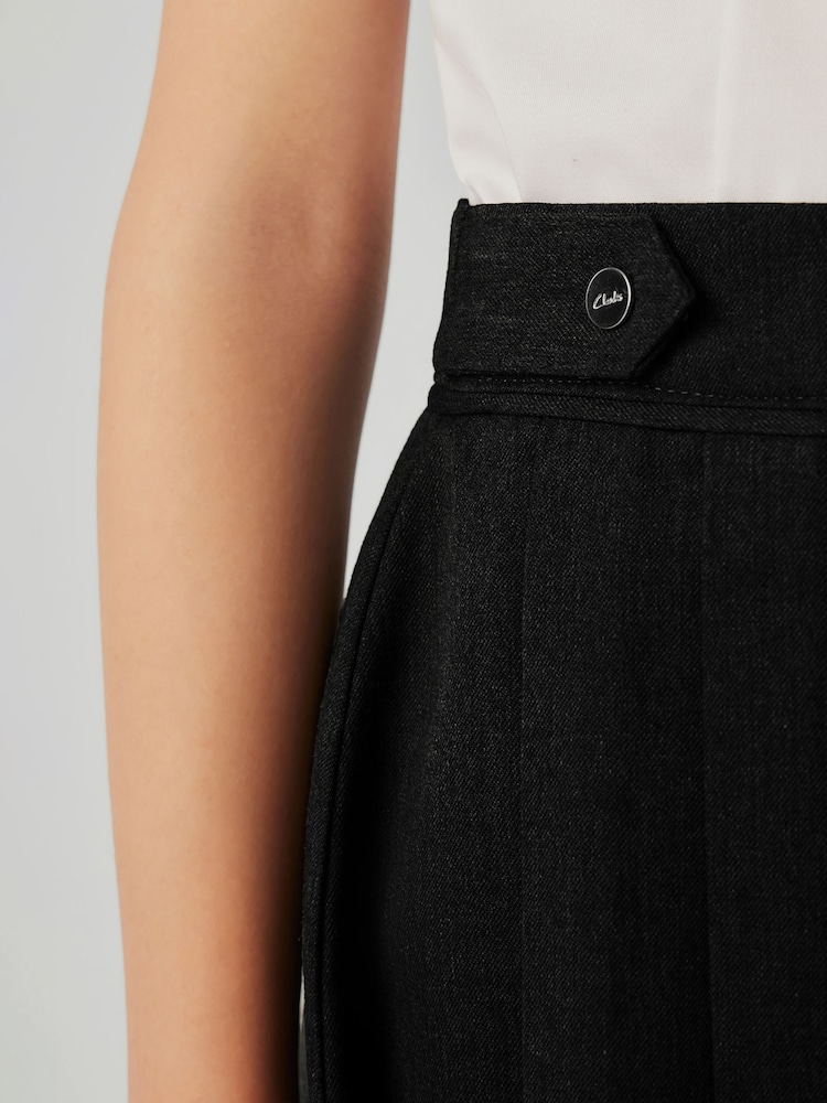 Clarks Black Pleated School Skirt - Image 2 of 8 Clarks Black Pleated School Skirt - Image 2 of 8