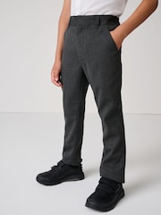 Clarks Grey Boys Slim Fit Fastening School Trousers - Image 1 of 14