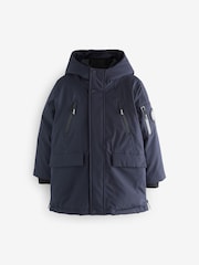 Clarks Navy Boys Shower Resistant Padded Tech Coat - Image 11 of 16