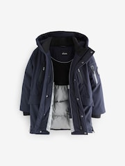 Clarks Navy Boys Shower Resistant Padded Tech Coat - Image 13 of 16