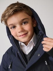 Clarks Navy Boys Shower Resistant Padded Tech Coat - Image 6 of 16