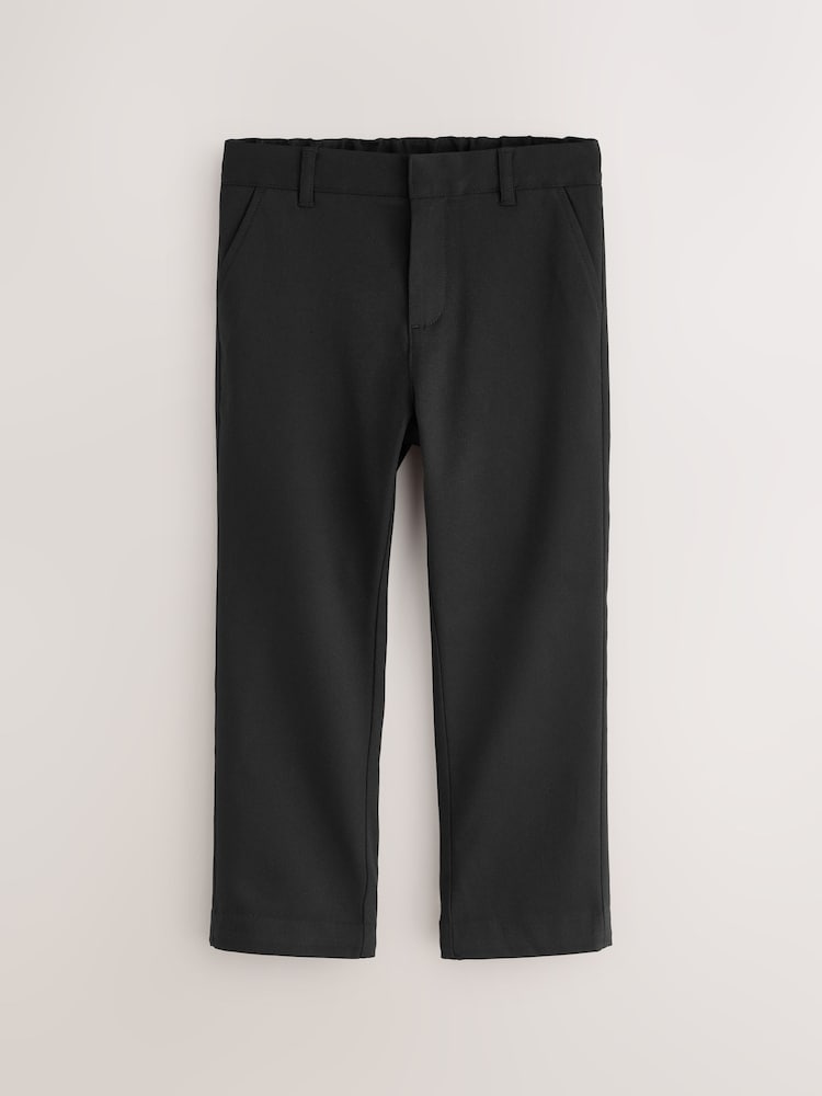 Clarks Black Regular Fit Plus Boys Waist School Trousers - Image 1 of 4