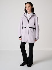 Clarks Lilac Purple Girls Shower Resistant Lightweight Tech Coat - Image 1 of 10