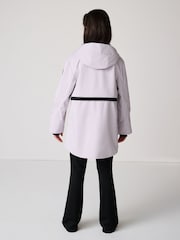 Clarks Lilac Purple Girls Shower Resistant Lightweight Tech Coat - Image 3 of 10