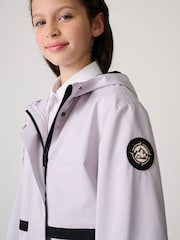 Clarks Lilac Purple Girls Shower Resistant Lightweight Tech Coat - Image 6 of 10