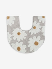 Natural Grey Daisy 100% Cotton Pedestal Mat - Image 3 of 4