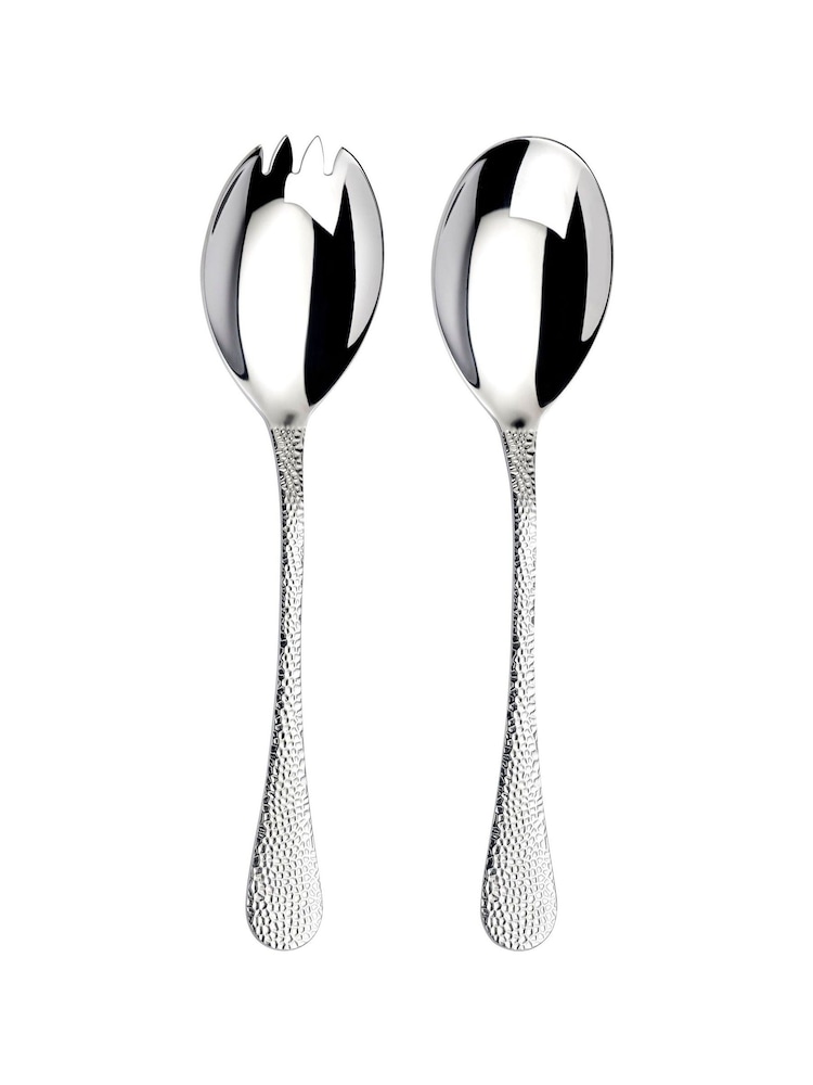 Arthur Price Stainless Steel Avalon Salad Serving Spoon & Fork - Image 2 of 5