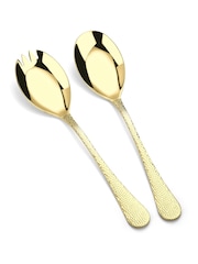 Arthur Price Champagne Gold Avalon Salad Serving Spoon & Fork - Image 3 of 5