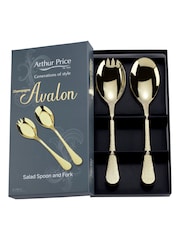 Arthur Price Champagne Gold Avalon Salad Serving Spoon & Fork - Image 4 of 5