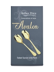 Arthur Price Champagne Gold Avalon Salad Serving Spoon & Fork - Image 5 of 5