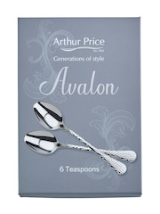 Arthur Price Set of 6 Stainless Steel Avalon Teaspoons - Image 4 of 5