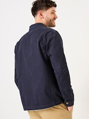 FatFace French Navy Washed Canvas Garment Dye Chore Jacket - Image 2 of 6