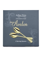 Arthur Price Set of 4 Champagne Gold Avalon Serving Spoons - Image 5 of 5