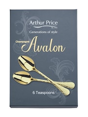 Arthur Price Champagne Gold Avalon Set of 6 Teaspoons - Image 5 of 5