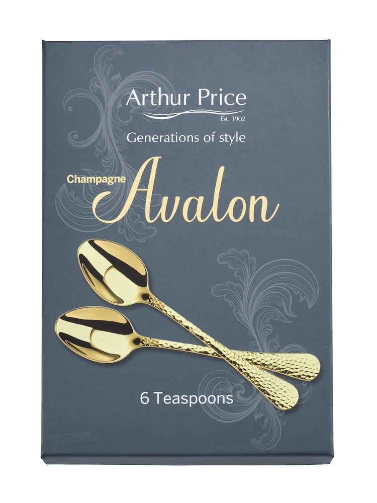 Arthur Price Champagne Gold Avalon Set of 6 Teaspoons - Image 5 of 5
