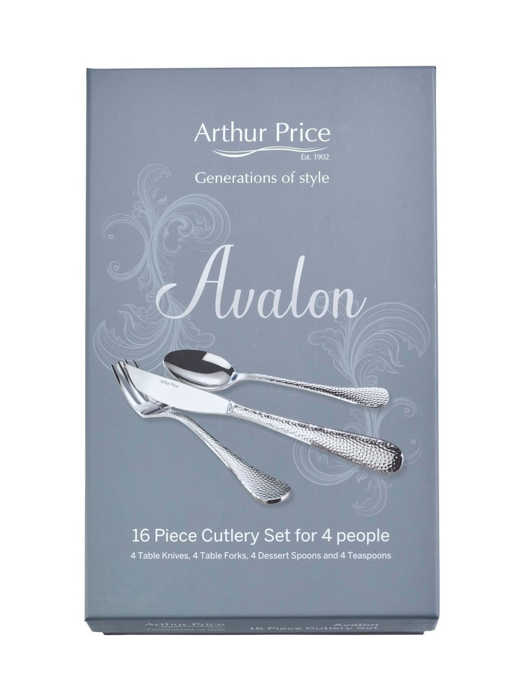 Arthur Price Set of 4 Stainless Steel Avalon 16 Piece 4 Person Cutlery Set - Image 4 of 4