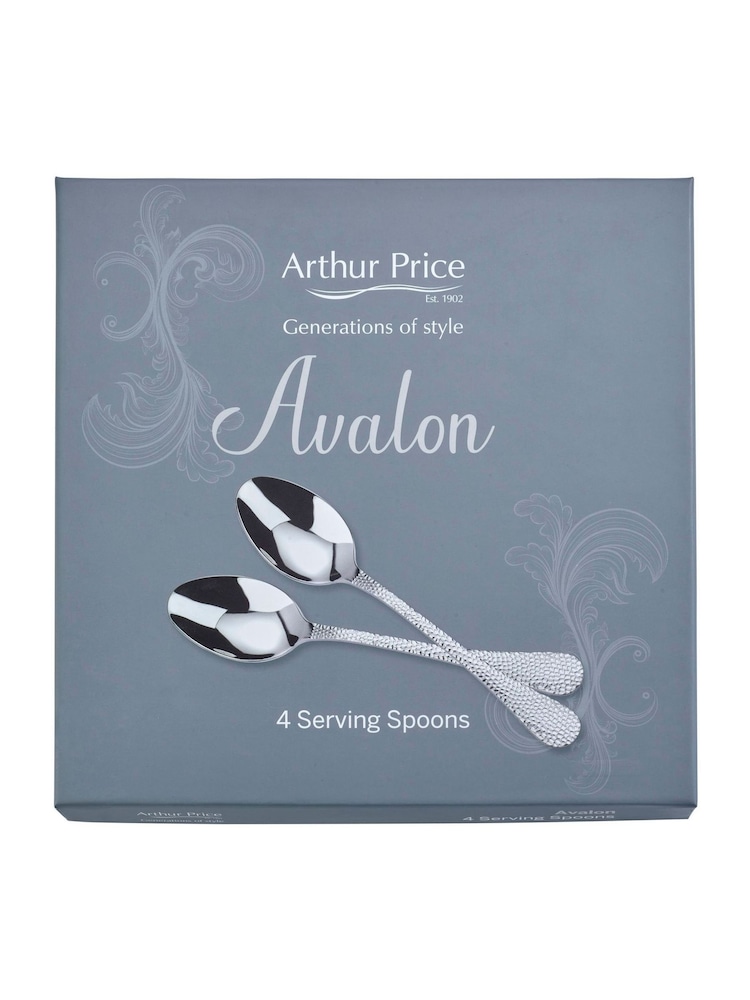 Arthur Price Set of 4 Stainless Steel Avalon Serving Spoons - Image 5 of 5