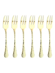Arthur Price Champagne Gold Avalon Set of 6 Pastry Forks - Image 2 of 6