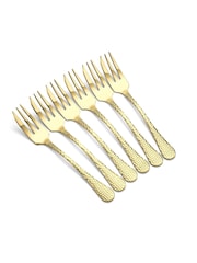 Arthur Price Champagne Gold Avalon Set of 6 Pastry Forks - Image 3 of 6