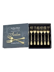 Arthur Price Champagne Gold Avalon Set of 6 Pastry Forks - Image 5 of 6