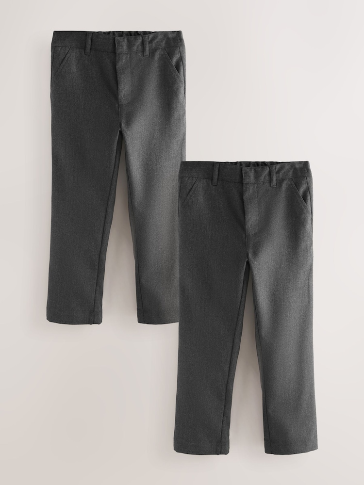 Clarks Grey Trousers 2 Pack - Image 1 of 9