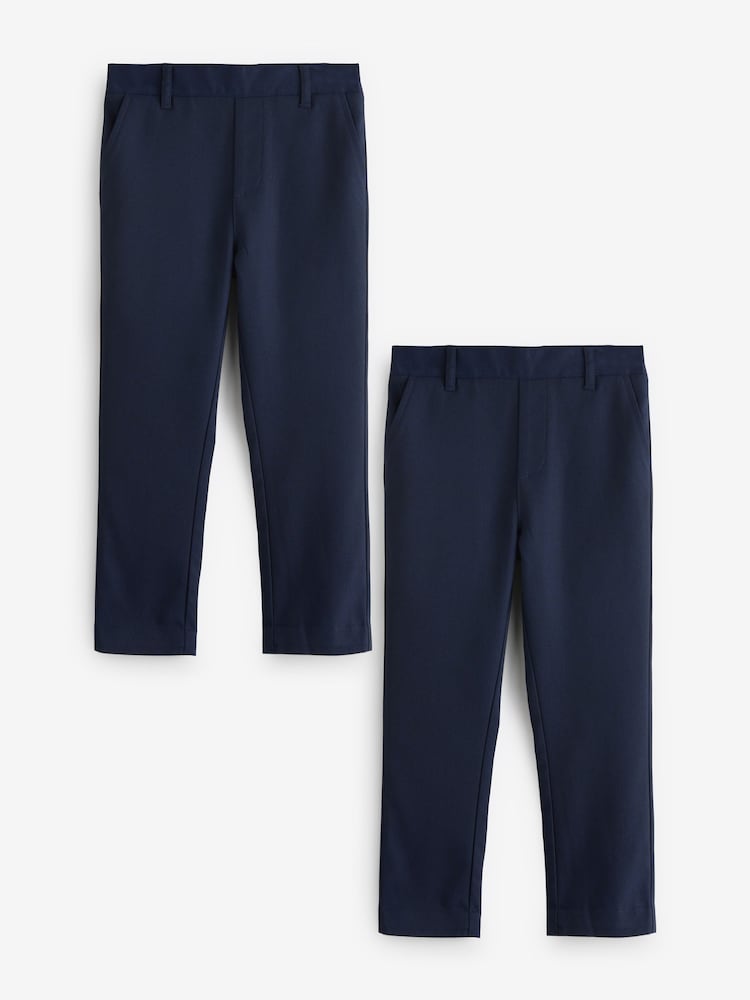 Marineblau - Clarks Boys Pull On Regular Fit Trousers 2 Pack - Bild 1 von 5 Marineblau - Clarks Boys Pull On Regular Fit Trousers 2 Pack - Bild 1 von 5