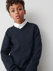 Clarks Grey Unisex Knitted School Jumper - Image 1 of 4