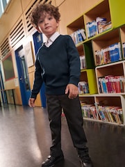 Clarks Grey Unisex Knitted School Jumper - Image 11 of 17