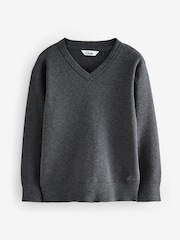 Clarks Grey Unisex Knitted School Jumper - Image 14 of 17