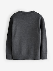 Clarks Grey Unisex Knitted School Jumper - Image 2 of 4