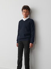 Clarks Grey Unisex Knitted School Jumper - Image 3 of 4