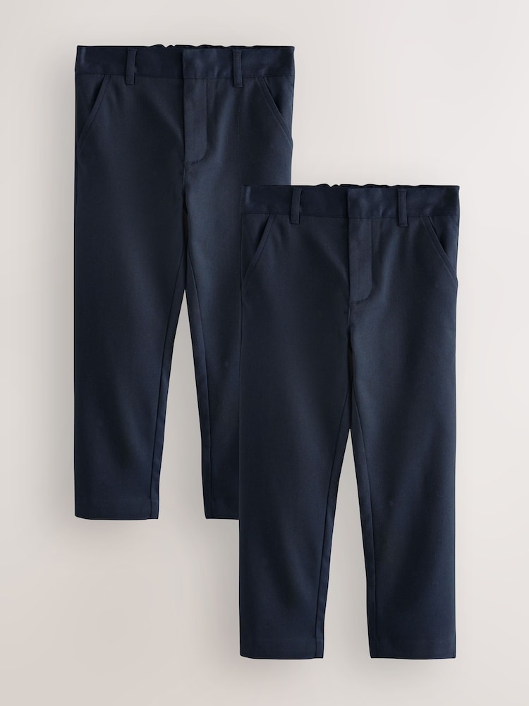 Marineblau - Clarks 2 Pack Regular Fit Fastening School Trousers - Bild 1 von 5 Marineblau - Clarks 2 Pack Regular Fit Fastening School Trousers - Bild 1 von 5