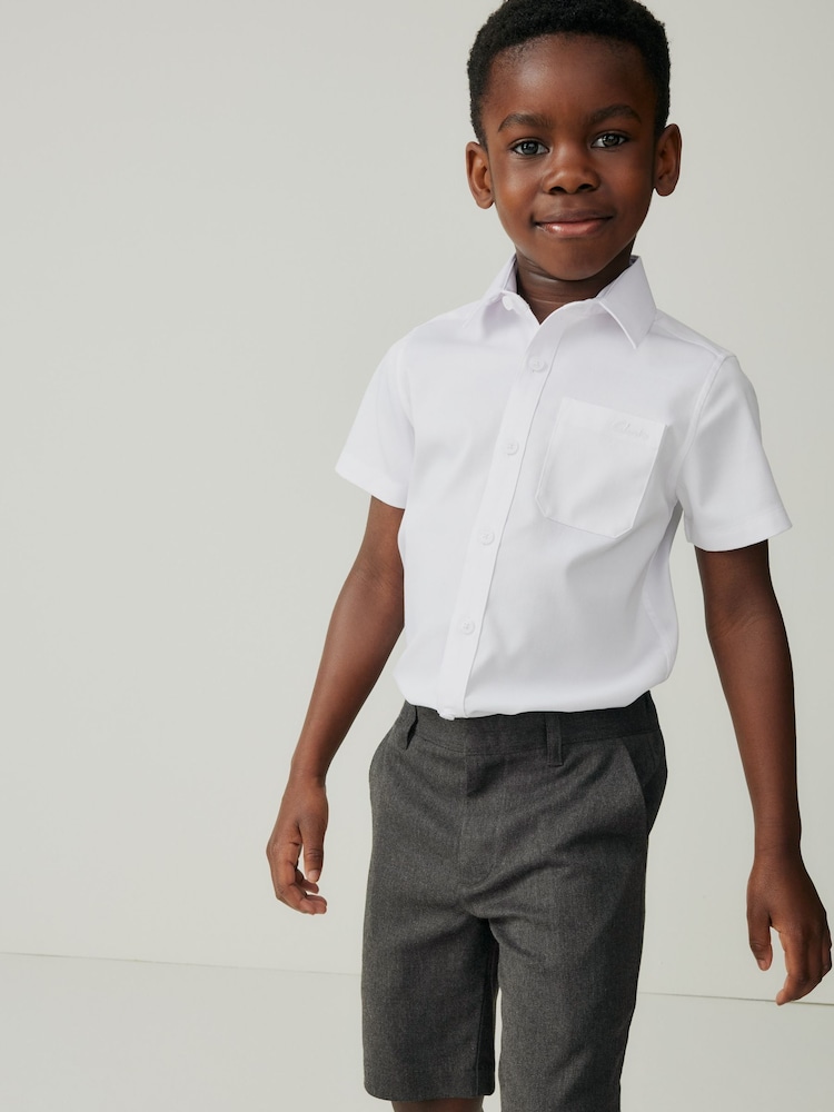 Clarks Grey Boys Fastening Regular School Shorts - Image 1 of 17