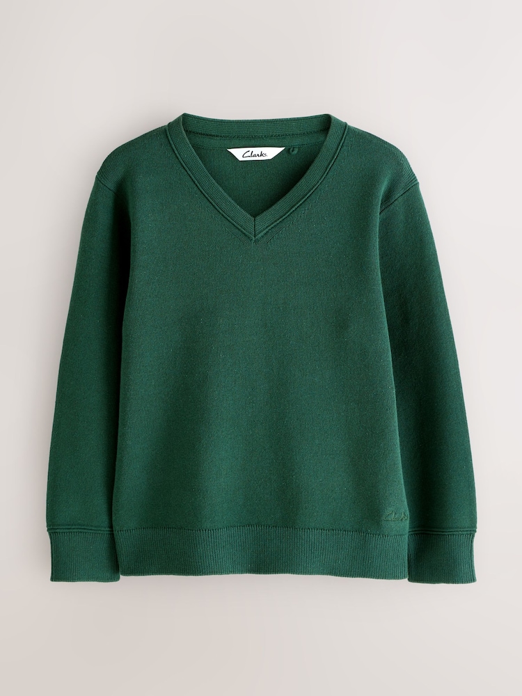 Verde - Clarks Unisex Knitted School Jumper - Imagen 1 de 1 Verde - Clarks Unisex Knitted School Jumper - Imagen 1 de 1