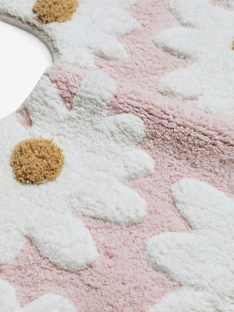 Pink Daisy 100% Cotton Pedestal Mat - Image 3 of 4
