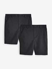 črna - Clarks Regular Boys Pull-On School Shorts 2 Pack - Slika 1 iz 8