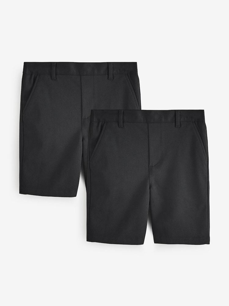 črna - Clarks Regular Boys Pull-On School Shorts 2 Pack - Slika 1 iz 8