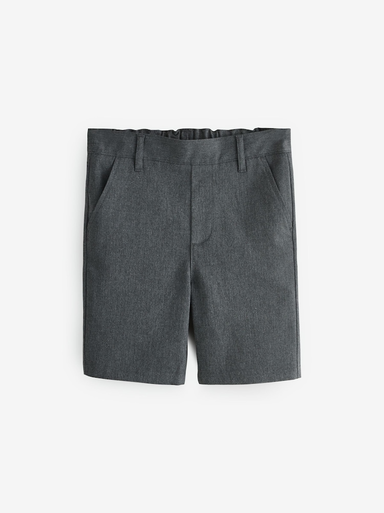 siva - Clarks Regular Boys Pull-On School Shorts 2 Pack - Slika 2 iz 6