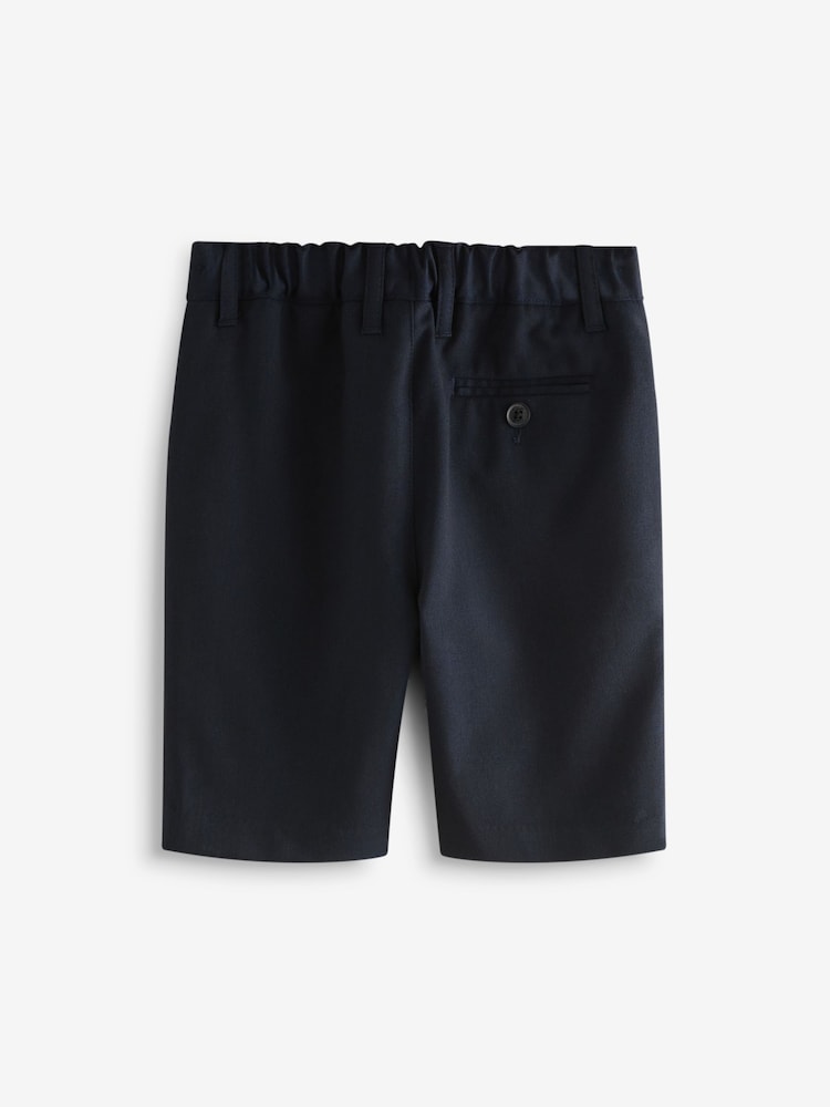 Clarks Navy Regular Boys Fastening School Shorts 2 Pack - Image 2 of 8