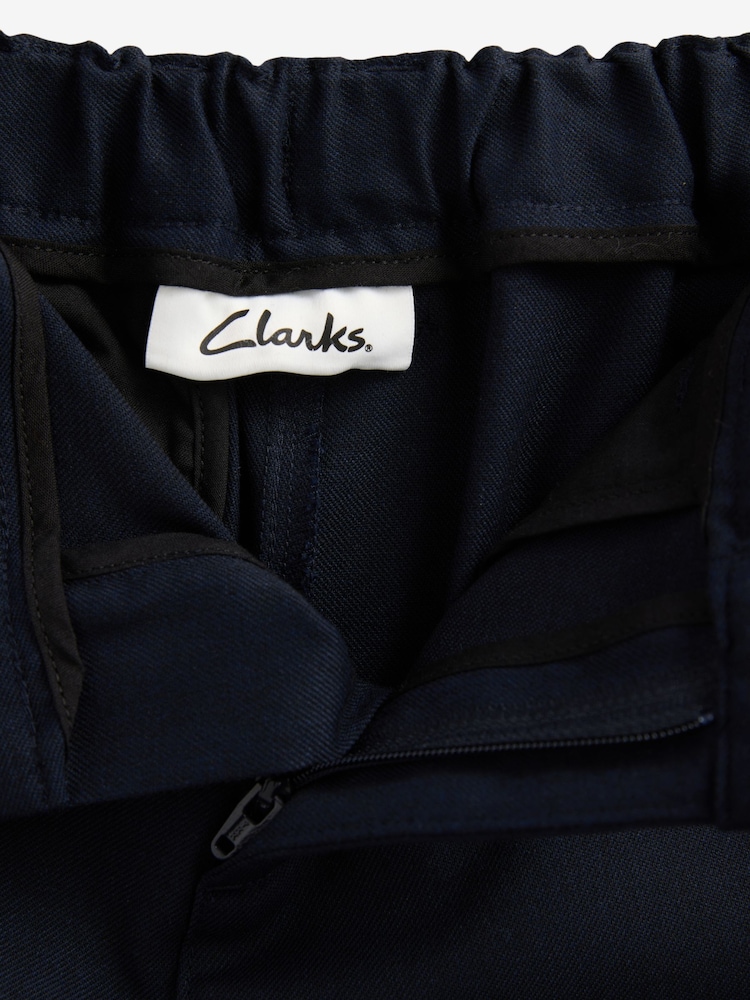 Clarks Navy Regular Boys Fastening School Shorts 2 Pack - Image 8 of 8