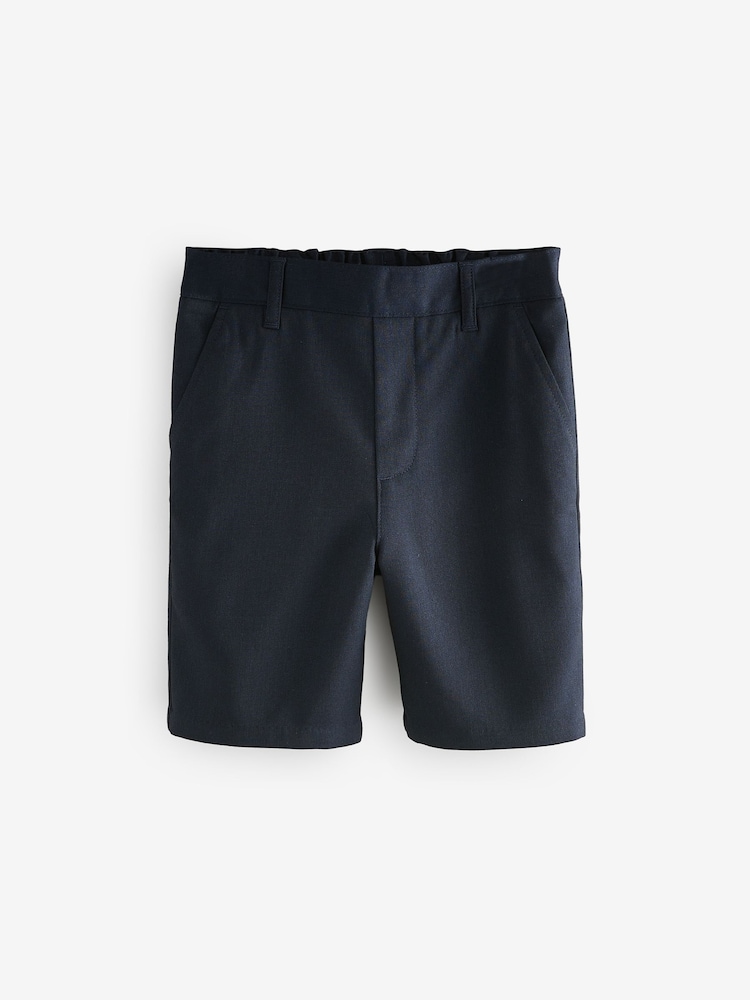 Clarks Navy Regular Boys Pull-On School Shorts 2 Pack - Image 2 of 9