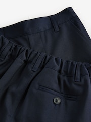 Clarks Navy Regular Boys Pull-On School Shorts 2 Pack - Image 6 of 9