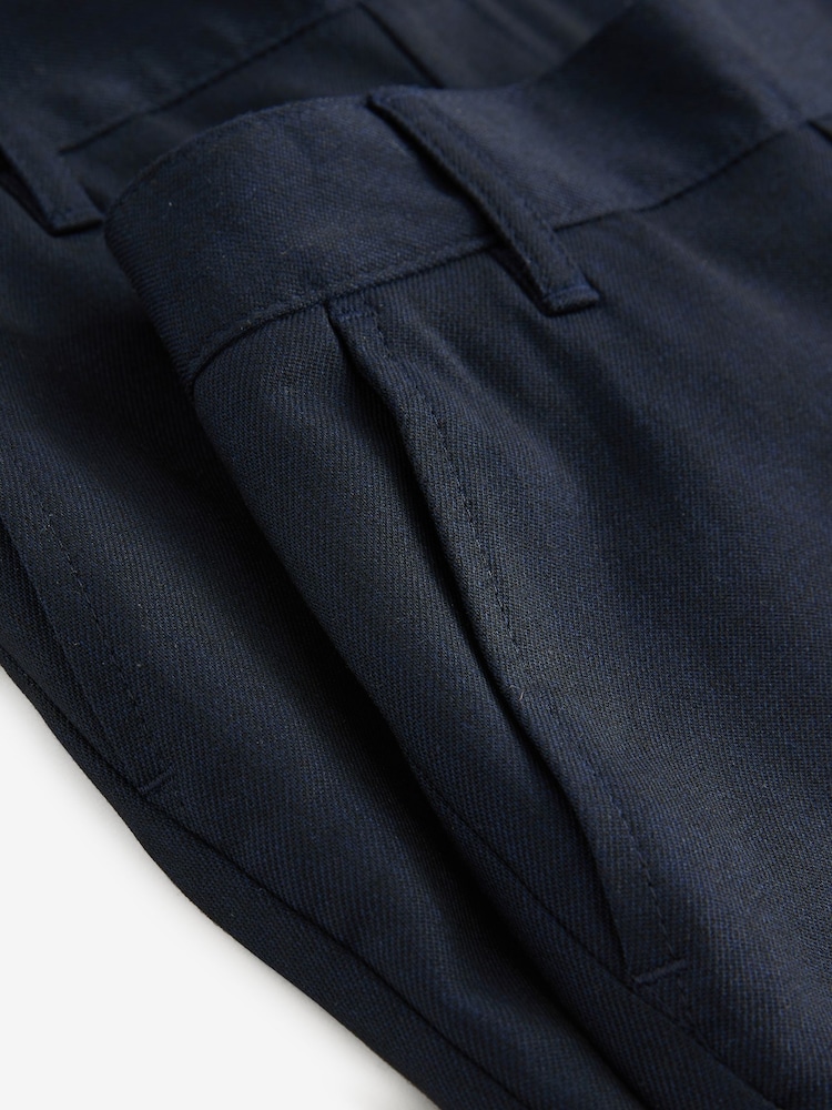 Clarks Navy Regular Boys Pull-On School Shorts 2 Pack - Image 9 of 9
