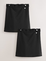 Clarks Black Girls Pull-On Ponte Pencil School Skirts 2 Pack - Image 1 of 6