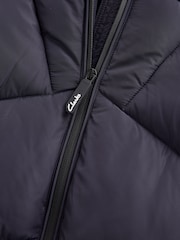 Clarks Navy Girls Shower Resistant Longline Padded Coat - Image 14 of 22