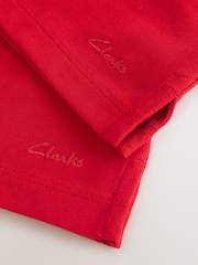 Clarks Red Boys Short Sleeve School Polo Shirts 2 Pack - Image 8 of 8
