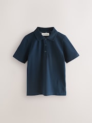 Clarks Navy Boys Short Sleeve School Polo Shirts 2 Pack - Image 2 of 8