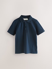 Clarks Navy Boys Short Sleeve School Polo Shirts 2 Pack - Image 4 of 8