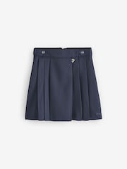 Clarks Navy Girls Pleated School Skirts 2 Pack - Image 2 of 9