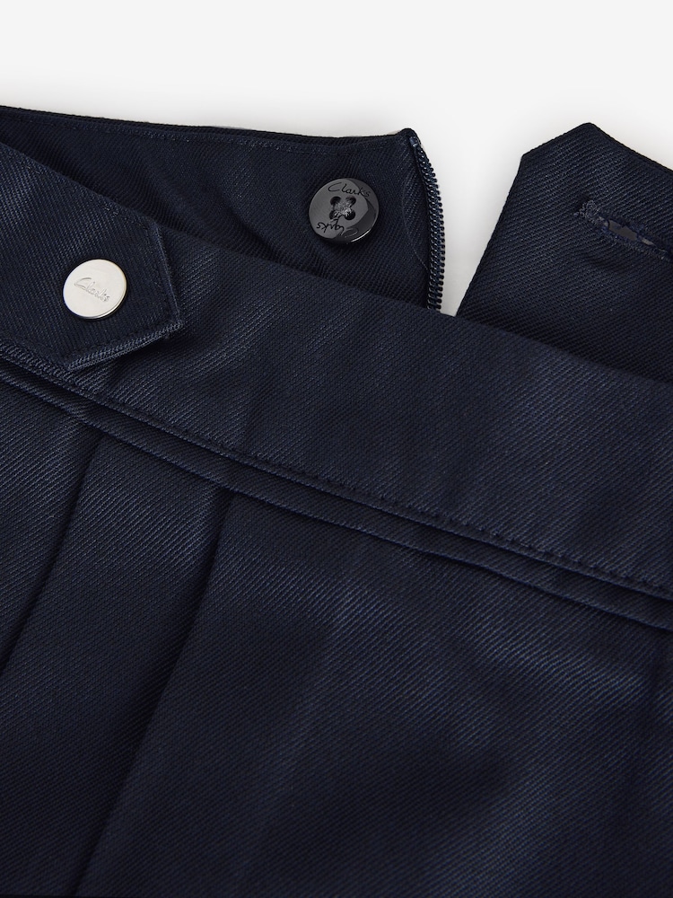 Clarks Navy Girls Pleated School Skirts 2 Pack - Image 8 of 9